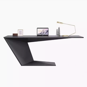 Escritorio ejecutivo de diseño moderno de lujo, muebles de oficina de madera negra, estilo de Panel creativo, escritorio de oficina en casa - Product Image 4