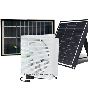 12inch Energy Saving No Electricity Power Smart Heat Exhaust Wall Fan Solar Louver ABS Wall Vent