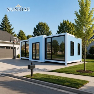 บ้านสำเร็จรูป SUNRISE อายุการใช้งาน 50 ปี บ้านคอนเทนเนอร์ขนาด 40 ฟุต 20 ฟุต 30 ฟุต แบบขยายได้ พร้อมห้องครัว - Product Image 1