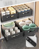 Support de rangement multifonctionnel en métal coulissant-Organisateur d'évier de cuisine moderne, peu encombrant et facile à installer