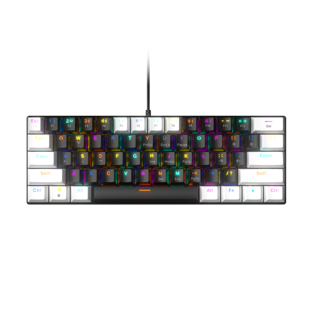 60 Percent Wired RGB Hot Swap Brown Switch Mechanical Gaming Keyboard USB-C Programmable Compact ABS Keycaps for PC Office