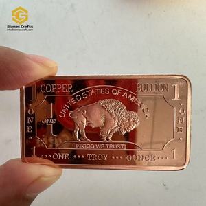 Logo personalizzato 1 oz 999 raffinati lingotti di rame bufalo monete barrette - Product Image 4