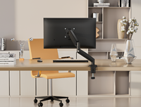 Support d'écran LCD réglable à bras unique de haute qualité pour bureau, support de moniteur à bras unique, support d'écran