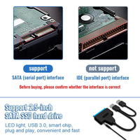 Adaptador de Cable SATA a USB 3,0/USB 2,0 compatible con disco duro externo SSD HDD de 2,5 pulgadas/3,5 pulgadas Sata III Dc Power SATA 3 Cable