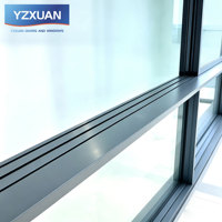 Ventana Corredera Horizontal de Gran Tamaño con Aislamiento Térmico, de Aleación de Aluminio, Insonorizada, con Marco Ultra Estrecho y Vista Extra Amplia para Exteriores