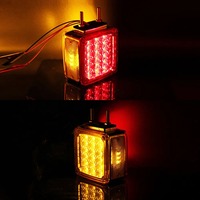 Feux de signalisation latéraux carrés à double face Hongjin MK-T59 39W 12V LED pour camions américains et remorques