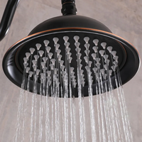 Corps en cuivre moderne très vendu ensemble de douche noir ensemble de douche multifonction à effet pluie pour salle de bains