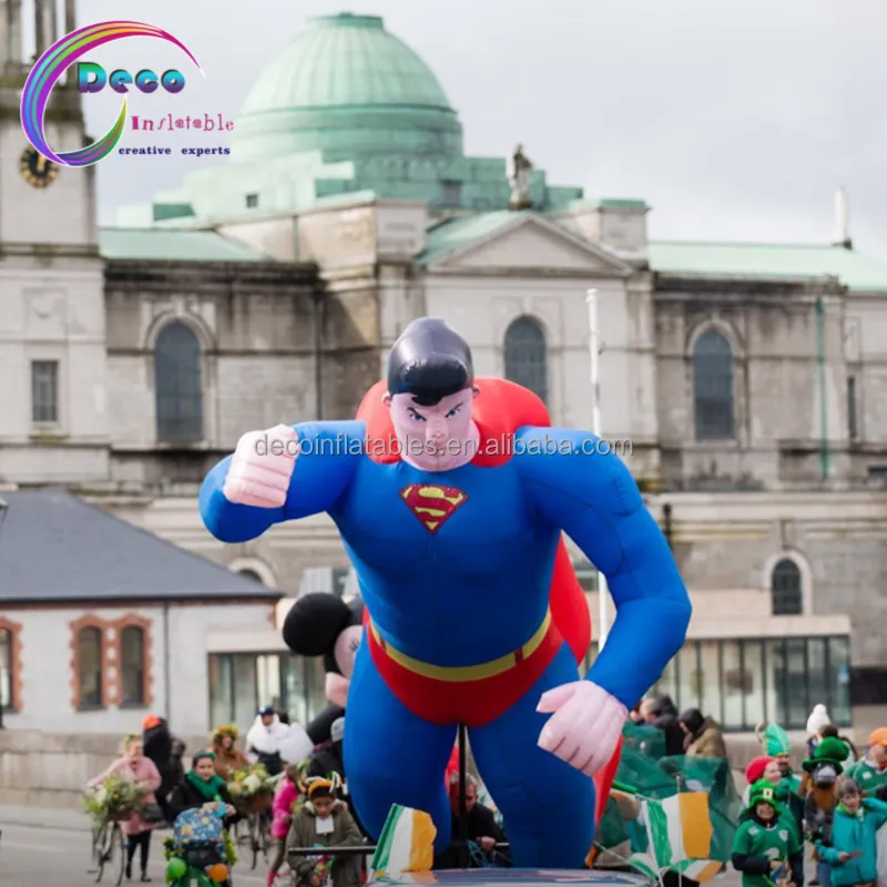 अनुकूलित inflatable विज्ञापन ऑक्सफोर्ड कपड़ा विशाल inflatable सुपरमैन