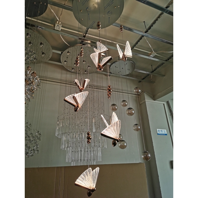 Ceiling Hanging 10 Heades Led  butterfly White Light LT240044 Xmas Party Wedding Halloween Lights Holiday Light