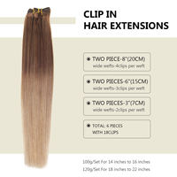 Extensiones de Cabello Virgen Chino 12A sin Procesar, 100% Alineadas con la Cutícula, de Alta Calidad, con Clip, Cabello Natural