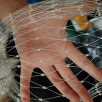 Vente chaude Transparent Nylon Chat Net Piège en 0.4mm 0.7MM 0.8MM Épaisseur chat protection Net