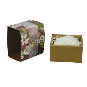 Recycled Die Cutting Small <b>Square</b> Paper Soap Craft Box Design With Sleeve - Product Image 4