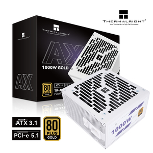 พาวเวอร์ซัพพลาย Thermal Right AX-1000-W สีดำขาว PCIE5.1 ATX 3.1 กำลังไฟ 1000W 80+ Gold PFC สำหรับคอมพิวเตอร์ตั้งโต๊ะเล่นเกม รุ่นใหม่ - Product Image 3