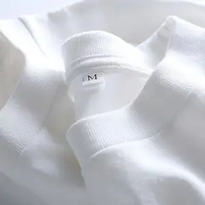 Alta qualità 220g cotone pettinato pesante t-shirt uomo e donna manica corta tinta unita bianco girocollo camicia da uomo