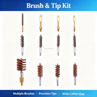 Brosse de nettoyage de canon en cuivre pour calibres .17, .223, .357/9MM, .40, 12GA, outil d'entretien d'armes à feu, accessoire de chasse et de tir à poils en laiton SX