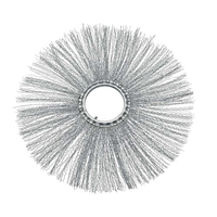 Brosse à neige robuste avec segments de remplacement en poly et acier mélangés, balai de nettoyage routier, brosse annulaire