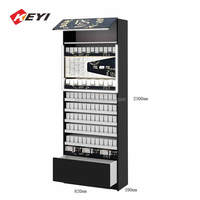 Vitrine à cigarettes en bois MDF avec serrure, logo personnalisé OEM et ODM, pour magasin de détail