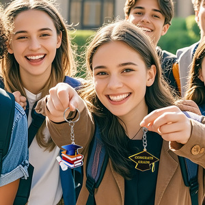 2025 abito di laurea cappellino portachiavi insegnanti studenti donne gioielli accessori personalizzati moda ciondolo portachiavi regali <span class=keywords><strong>per</strong></span> sempre - Product Image 5