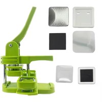 50*50MM Carré Réfrigérateur Aimant Faisant La Machine En Plastique Aimant Presse Machine avec 100 Pièces Matériaux