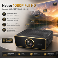 Projecteur LED 4K XWJ 1600 lumens avec son stéréo HIFI et Android pour une utilisation portable dans les chambres, les bureaux, le camping en plein air