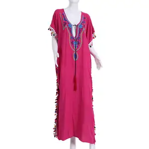 뜨거운 판매 패션 디자인 편안한 통기성 인쇄 가운 여성 캐주얼 드레스 아프리카