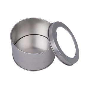 Hộp Thiếc Kim Loại Cầm Tay In Tùy Chỉnh Với Cửa Sổ PVC Trong Suốt Hộp Quà Tặng Kẹo Nến Nhỏ Cấp Thực Phẩm Tròn Có Nắp Trên - Product Image 6