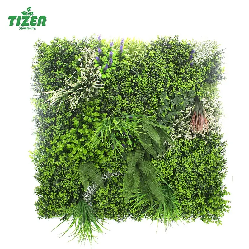 Tizen wholesale 3D Faux plant landscape decoration wall hanging jungle artificial green plant grass wall
