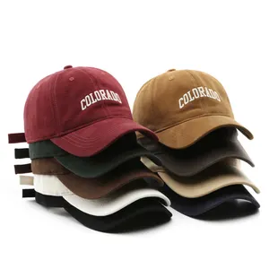 Wholesale Custom Logo 6-panel Baseball Cap Hat Print With 3D Embroidery Gorras Sport Baseball Fitted Cap Hat