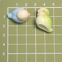 100 figurines d'oiseaux miniatures en résine, style dessin animé, pour bricolage, bonsaï, figurines de jardin féerique, décorations miniatures pour maison de poupée