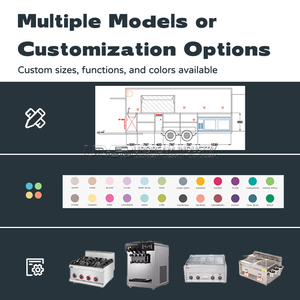 Thép không gỉ thực phẩm Xe tải sản xuất cắm trại thực phẩm Trailer với đầy đủ trang bị nhà bếp Caravan đường phố Kem Trailer - Product Image 3
