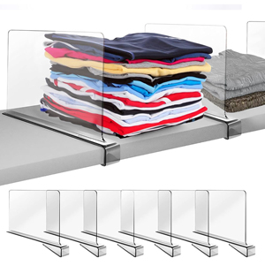 4 Uds armario de acrílico transparente uso doméstico armario de acrílico estante librería divisor deflector - Product Image 3