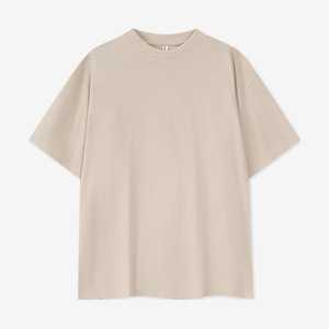 เสื้อยืดแขนสั้นผ้าฝ้ายสีพื้นเนื้อหนาสำหรับใส่สบายๆ - Product Image 1