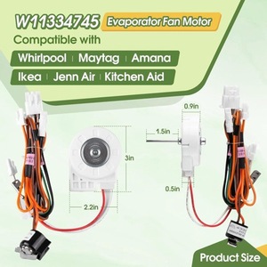 มอเตอร์พัดลม W11334745 DC12V ระเหยสำหรับตู้เย็นอะไหล่ทดแทนสำหรับการซ่อมแซม - Product Image 4