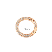 Diamant Ressort Anneau Diamant En Alliage De Zinc Anneau Ouvert En Métal De Voiture Porte-clés DIY Pièces Accessoires Cadeau En Gros