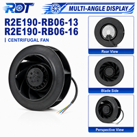 Ventilateur centrifuge AC R2E190-RB06-13 230V 117W 3150RPM 190mm à pales courbées vers l'arrière pour refroidissement d'armoire d'onduleur – Pièce de rechange