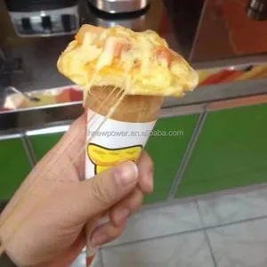 Máquina de fazer cone de pizza com 3 moldes e um molde de guarda-chuva para fazer cone de pizza