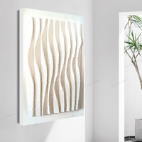 Peinture murale 3d minimaliste moderne décoration d'hôtel de salon art mural peinture en relief d'art de texture blanche faite à la main