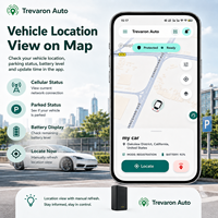 Traceur GPS Trevaron pour voiture avec géolocalisation, zone de sécurité, historique des itinéraires, alerte de coupure de courant et alerte de batterie faible