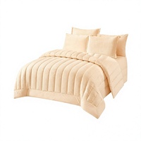 Parure de lit en polyester crème, motif chevron sculpté 3D, ensemble de couette de luxe léger 200TC, chambre moderne