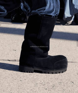 <span class=keywords><strong>Botas</strong></span> de Esquí de Lujo para Hombre con Punta Redonda Exagerada, <span class=keywords><strong>Botas</strong></span> de Esquí de Piel de Alaska, <span class=keywords><strong>Botas</strong></span> de Nieve Altas de Cuero y Gamuza Marrón para Hombre - Product Image 3