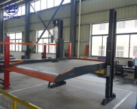 Élévateur de stationnement automobile mécanique à 2 poteaux durable, empileur de véhicules à double niveau, économiseur d'espace pour garage commercial