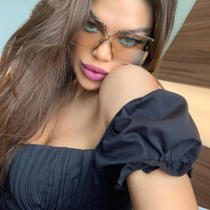 Fashion <strong>square</strong> Oversized Shades Popular Hot Sale <strong>Sun</strong> <strong>Glasses</strong> Metal Luxury Sunglasses Women - Product Image 1