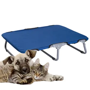 Hochwertiges Crozy und Soft Fabric Steel Frame Erhöhtes Hunde bett