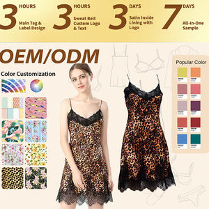 Dantel V Yaka Saf İpek Leopar Desenli Gecelik İpek Askılı Elbise İpek Pijama İpek Kumaş %100 Dut İpeği Kadın İpek Elbise Pijama - Product Image 1