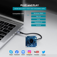 Module de caméra 8MP IMX179 USB HD Coms Modules de caméra industrielle Mise au point manuelle Usb Plug and Play pour Pc