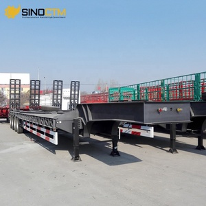 60T 70T 80T Heavy Duty Lowboy Semi Remolque 3 ejes <span class=keywords><strong>13M</strong></span> 16M <span class=keywords><strong>Low</strong></span> <span class=keywords><strong>Bed</strong></span> Flatbed Truck Trailers para la venta - Product Image 6
