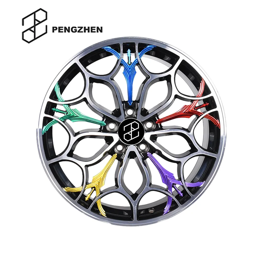 Pengzhen – jantes usinées, couleur bleue et noire, épée d'ange, Design de luxe, roues forgées 20 5x112 pour Benz