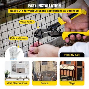 DB Venta al por mayor 36 \ "X 50 '1 \" X1 \ "Malla de alambre de pollo Esgrima de calibre 16 Acero galvanizado Recubierto de vinilo 1 \" X1 \ "Corte de alambre de pollo para - Product Image 6