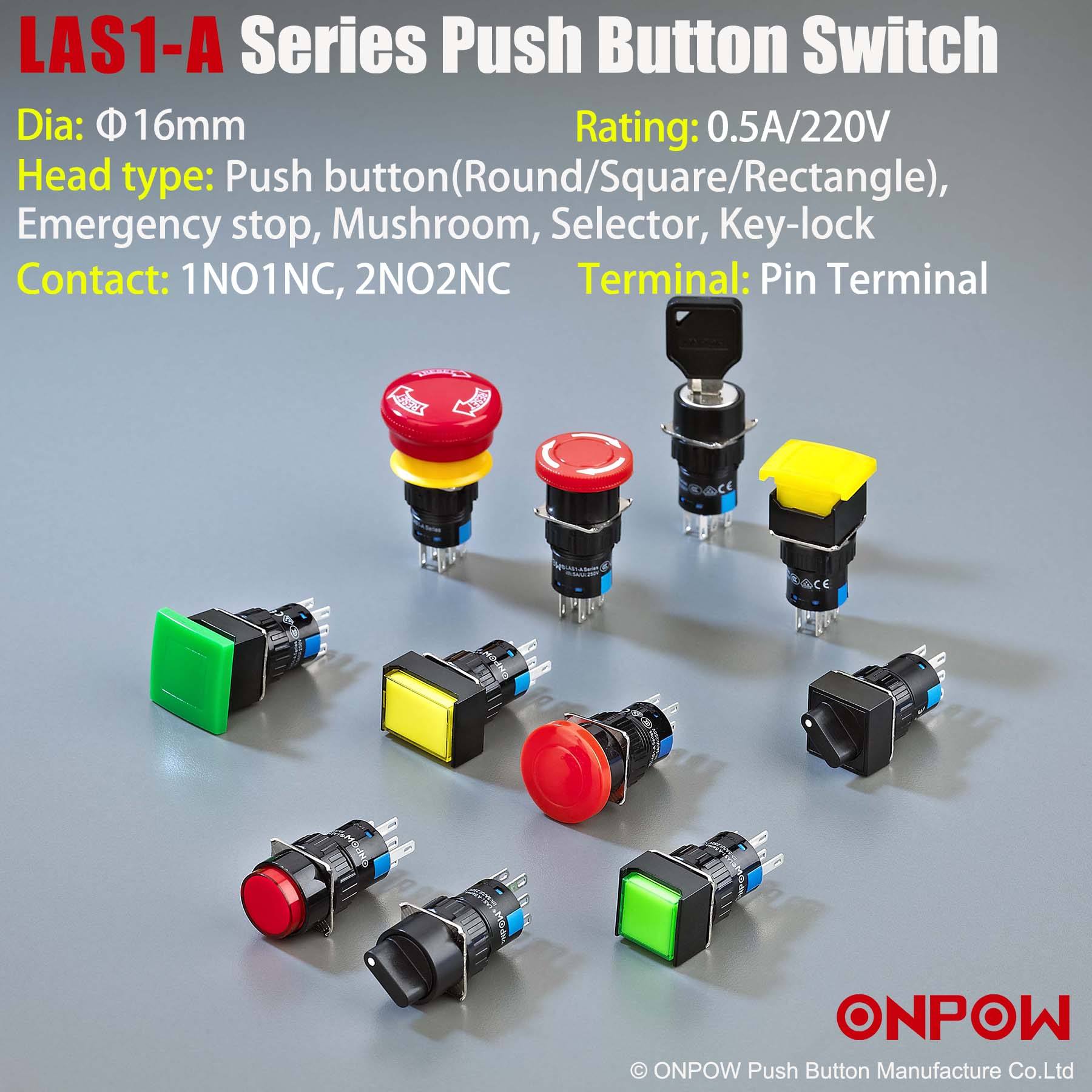 Industrial Push Button Switch Factory High Quality Plastic Push Button Switch 19mm 22mm 25mm 30mm Push Button