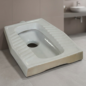 Inodoro de Cuclillas Estilo Oriental Vistaar Blanco - Sanitario de Cerámica Económico con Diseño Africano - Product Image 1